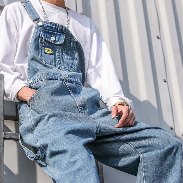 men's jeans fashion mens loose jumpsuits casual pocket denim bib overalls solid color designer suspender pants ey9k, Blue
men's jeans fashion mens loose jumpsuits casual pocket denim bib overalls solid color designer suspender pants ey9k, Blue