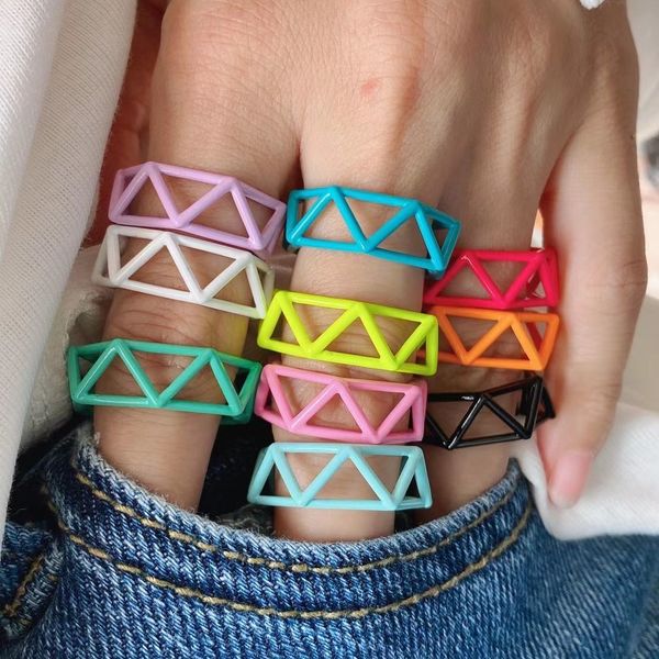 10pcs 2021 boho punk hyperbole colorful enamel geometric rings for women jewelry gift, Silver
10pcs 2021 boho punk hyperbole colorful enamel geometric rings for women jewelry gift, Silver