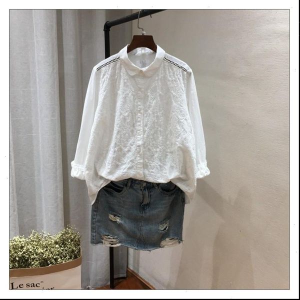 vintage fine women blouses embroidery peter pan collar long sleeve cotton shirt blouse drop good quality, White
vintage fine women blouses embroidery peter pan collar long sleeve cotton shirt blouse drop good quality, White