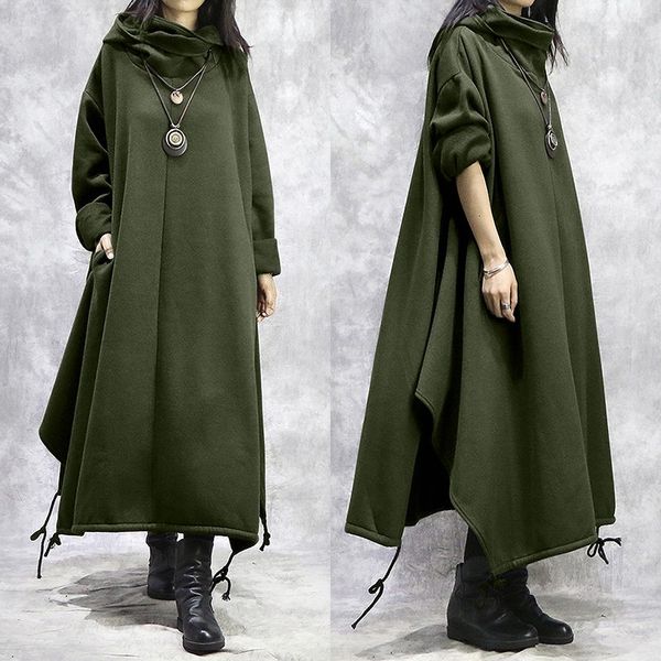 dress sleeve hoodies dresses split maxi robe femme nightgown dressed in women's turtlenecks 2021, Black;gray
dress sleeve hoodies dresses split maxi robe femme nightgown dressed in women's turtlenecks 2021, Black;gray
