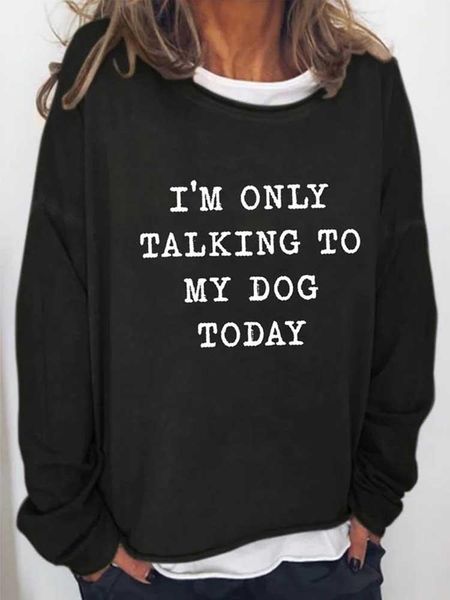 women's t-shirt loose t-shirts spring autumn casual female o-neck long sleeve letter talking to my dog today printed tee wdc7765, White
women's t-shirt loose t-shirts spring autumn casual female o-neck long sleeve letter talking to my dog today printed tee wdc7765, White