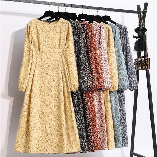 retro vintage floral print chiffon midi dress women elegant long sleeve crewneck korean fashion female a-line pleated dresses casual, Black;gray
retro vintage floral print chiffon midi dress women elegant long sleeve crewneck korean fashion female a-line pleated dresses casual, Black;gray