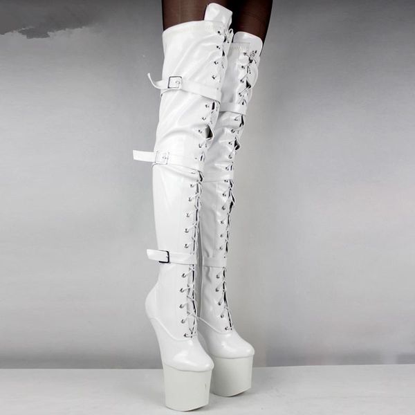boots white high leg lace up extreme heel fetish heelless horse stallion hoof sole over knee women crotch, Black
boots white high leg lace up extreme heel fetish heelless horse stallion hoof sole over knee women crotch, Black