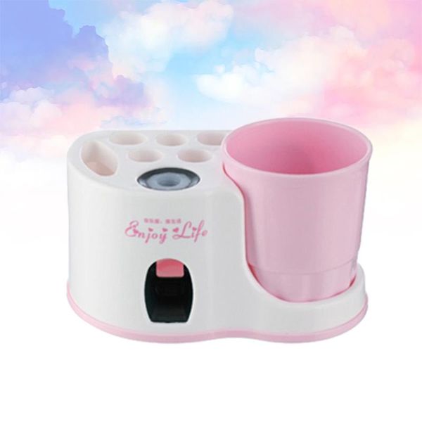 1pc punch-toothpaste dispenser wall-mounted squeezer storage rack white(pink) bath accessory set
1pc punch-toothpaste dispenser wall-mounted squeezer storage rack white(pink) bath accessory set