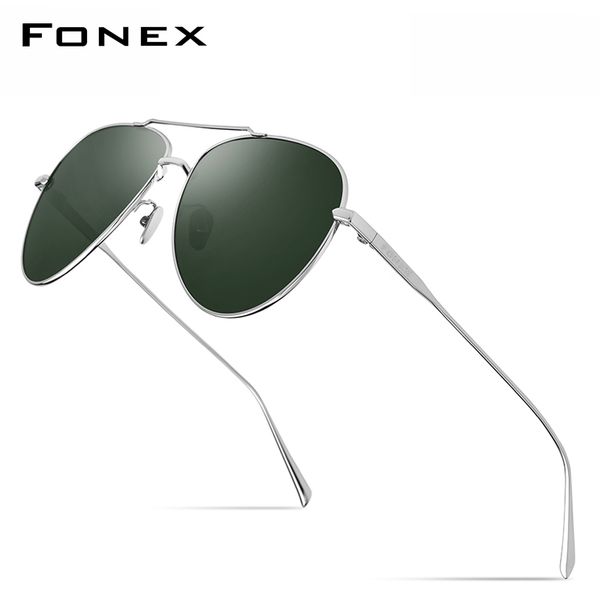 sunglasses fashion fonex pure titanium polarized men aviation glasses for driving outdoor aviador uv400 shades 8507, White;black
sunglasses fashion fonex pure titanium polarized men aviation glasses for driving outdoor aviador uv400 shades 8507, White;black