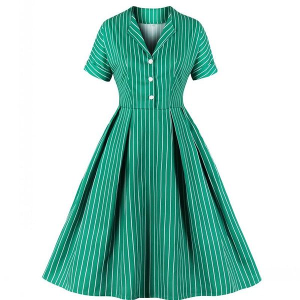 casual dresses big swing a line women v neck short sleeve pleated with bottons dress fashion vintage striped office lady vestidos, Black;gray
casual dresses big swing a line women v neck short sleeve pleated with bottons dress fashion vintage striped office lady vestidos, Black;gray