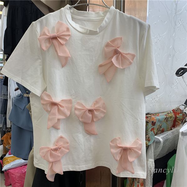t shirt pink bow patch white t-shirt women spring and summer pullover crew neck short sleeve tshirt girls students all-match
t shirt pink bow patch white t-shirt women spring and summer pullover crew neck short sleeve tshirt girls students all-match