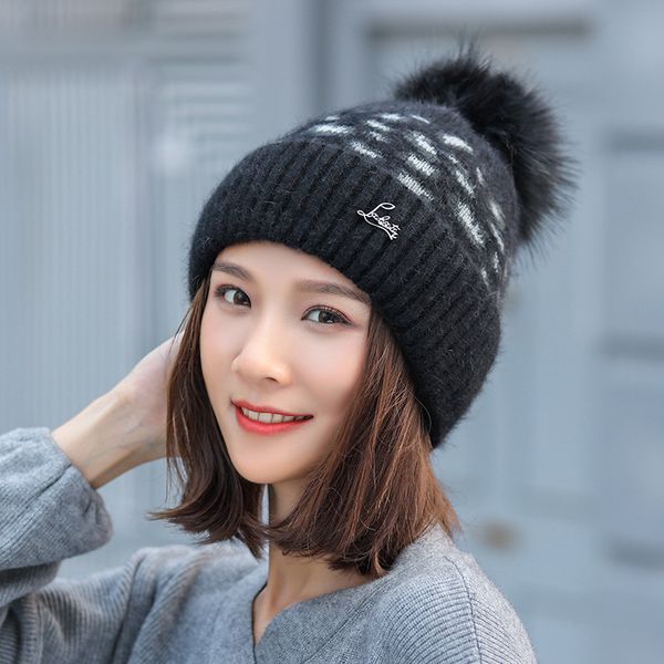 cold protection in winter knitted hat womens fur ball woolen cap korean style thick rabbit ear leopard print thin cap, Blue;gray
cold protection in winter knitted hat womens fur ball woolen cap korean style thick rabbit ear leopard print thin cap, Blue;gray