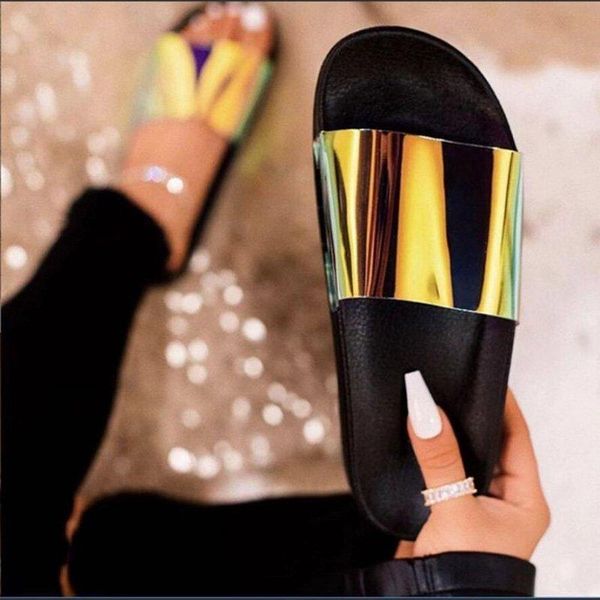 slippers dazzling mirror open toe women cozy soft sole beach slides creepers candy colors flats sandals mujer outdoor pantuflas, Black
slippers dazzling mirror open toe women cozy soft sole beach slides creepers candy colors flats sandals mujer outdoor pantuflas, Black