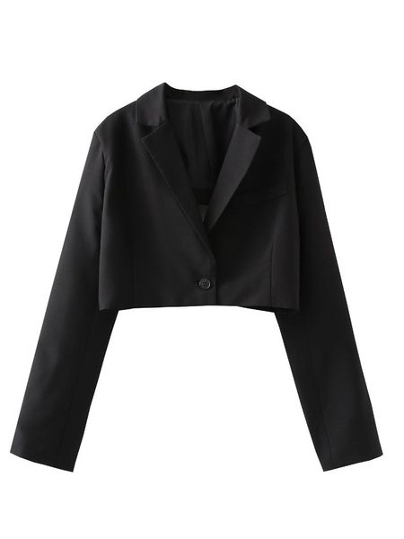 women's suits & blazers jc·kilig autumn 2021 short lapel small suit high waist navel blazer x6048, White;black
women's suits & blazers jc·kilig autumn 2021 short lapel small suit high waist navel blazer x6048, White;black