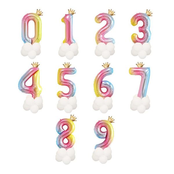 party decoration 10pcs 32inch colorful number foil balloons with crown happy birthday balloon for girls baby shower decorations supplies
party decoration 10pcs 32inch colorful number foil balloons with crown happy birthday balloon for girls baby shower decorations supplies
