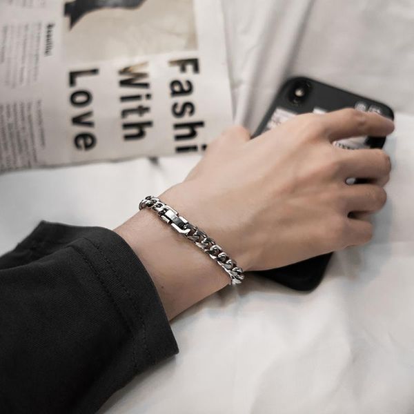link, chain 2021 fashion cuban men bracelet classic hip hop stainless steel for women couple trendy jewelry gift, Black
link, chain 2021 fashion cuban men bracelet classic hip hop stainless steel for women couple trendy jewelry gift, Black