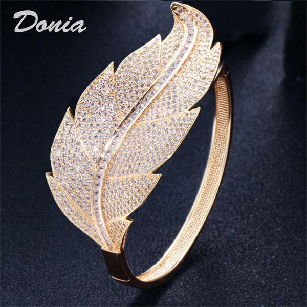 donia jewelry brand year leaf cube zircon bracelet copper tricolor accessories men's bangle, Black
donia jewelry brand year leaf cube zircon bracelet copper tricolor accessories men's bangle, Black