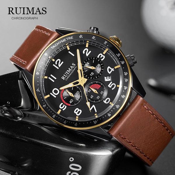 wristwatches 2021 men watch ruimas brand fashion sports quartz watches mens leather waterproof chronograph clock business relogio masculino, Slivery;brown
wristwatches 2021 men watch ruimas brand fashion sports quartz watches mens leather waterproof chronograph clock business relogio masculino, Slivery;brown