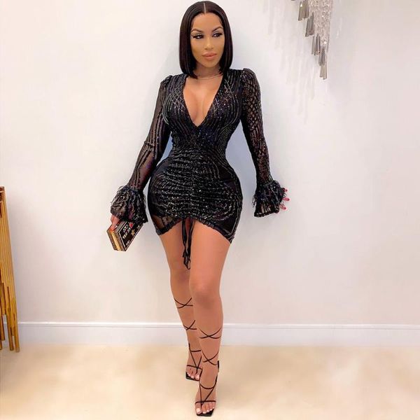 casual dresses glitter sequin dress women party night club bodycon feather flare sleeve v-neck birthday black mini elegance, Black;gray
casual dresses glitter sequin dress women party night club bodycon feather flare sleeve v-neck birthday black mini elegance, Black;gray