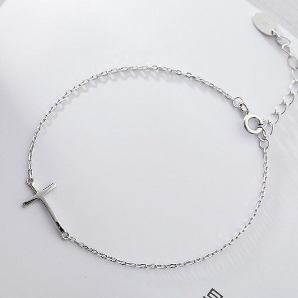 link, chain modern jewelry cross bracelet simple fashion personality geometry silvery plating for girl party gifts, Black
link, chain modern jewelry cross bracelet simple fashion personality geometry silvery plating for girl party gifts, Black