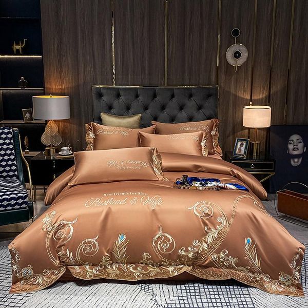 bedding sets exquisite gold embroidery white satin cotton duvet cover set 4pcs king size bed sheet pillowcases
bedding sets exquisite gold embroidery white satin cotton duvet cover set 4pcs king size bed sheet pillowcases