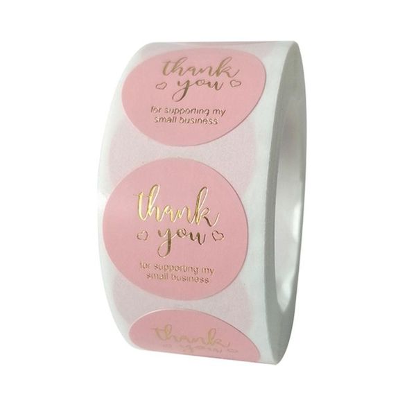 gift wrap 500pcs/roll pink gold foil stickers thank you for supporting my small business labels sticker paper wedding self-adhesive label
gift wrap 500pcs/roll pink gold foil stickers thank you for supporting my small business labels sticker paper wedding self-adhesive label