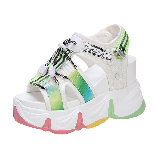 platform sandals women muffin bottom 2021 chunky sandal super high heel rainbow sole summer beach shoes sandalias mujer -519, Black
platform sandals women muffin bottom 2021 chunky sandal super high heel rainbow sole summer beach shoes sandalias mujer -519, Black