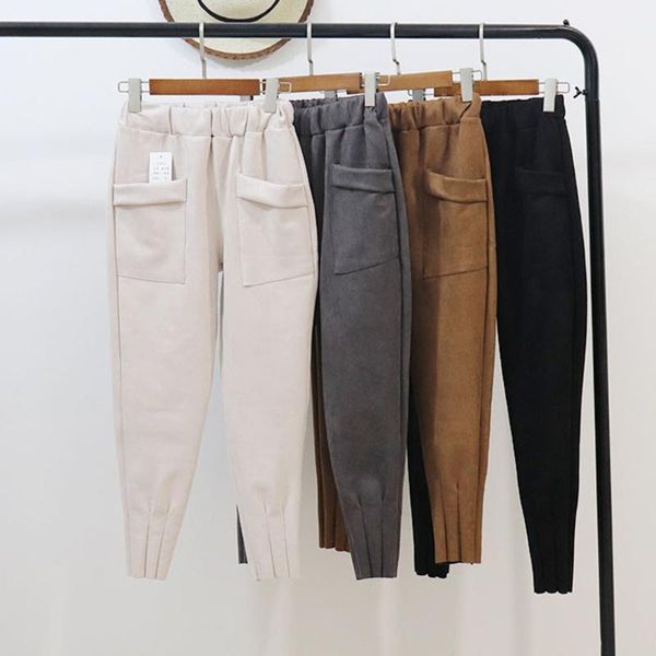 women's pants & capris 2021 women spring suede harem high waist elastic pockets casual autumn loose plus size trousers streetwear#3, Black;white
women's pants & capris 2021 women spring suede harem high waist elastic pockets casual autumn loose plus size trousers streetwear#3, Black;white
