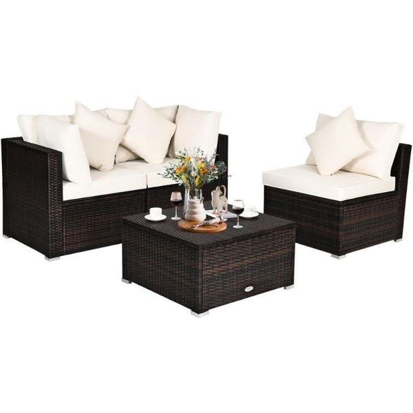 camp furniture 4pcs patio rattan wicker sofa set cushioned conversation ottoman hw66750
camp furniture 4pcs patio rattan wicker sofa set cushioned conversation ottoman hw66750