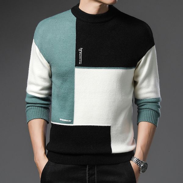 2021 chenille men's autumn winter straight thickened warm sweater middle-aged and young people's bottom shirt, White;black
2021 chenille men's autumn winter straight thickened warm sweater middle-aged and young people's bottom shirt, White;black