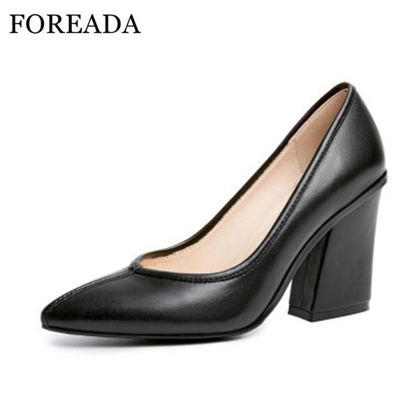 genuine leather shoes women pumps high heels pointed toe thick office real pink black large size 42 dress
genuine leather shoes women pumps high heels pointed toe thick office real pink black large size 42 dress