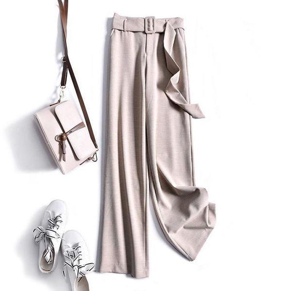 autumn and winter casual high waist loose suit pants women's wild temperament wide-leg pants with belt trousers 210522, Black;white
autumn and winter casual high waist loose suit pants women's wild temperament wide-leg pants with belt trousers 210522, Black;white