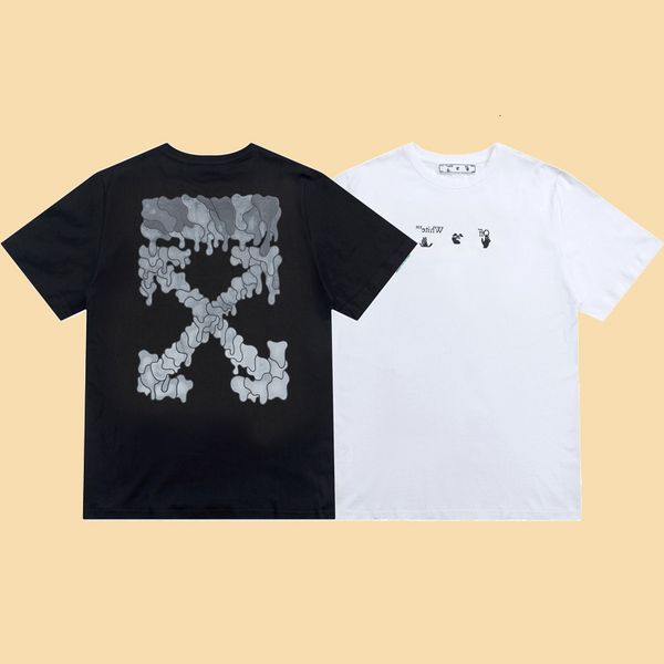 correct version of off21 summer white short sleeve style lava melting arrstyle cotton crew neck couple same t-shirt, White;black
correct version of off21 summer white short sleeve style lava melting arrstyle cotton crew neck couple same t-shirt, White;black