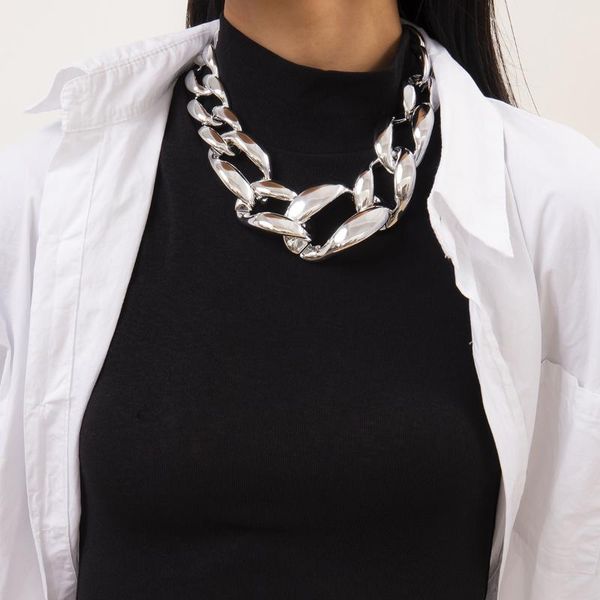 chokers exaggerated big chunky chain necklace women collares punk acrylic ccb necklaces fashion statement gothic men jewelry 2021, Golden;silver
chokers exaggerated big chunky chain necklace women collares punk acrylic ccb necklaces fashion statement gothic men jewelry 2021, Golden;silver