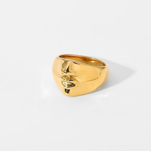 cluster rings ins 18k gold plated 316l stainless steel face for women creative waterproof female jewelry, Golden;silver
cluster rings ins 18k gold plated 316l stainless steel face for women creative waterproof female jewelry, Golden;silver