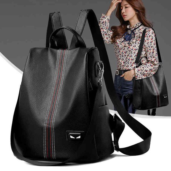 2021 double shoulder bag korean color contrast women's multifunctional anti-theft single travel pu backpack
2021 double shoulder bag korean color contrast women's multifunctional anti-theft single travel pu backpack