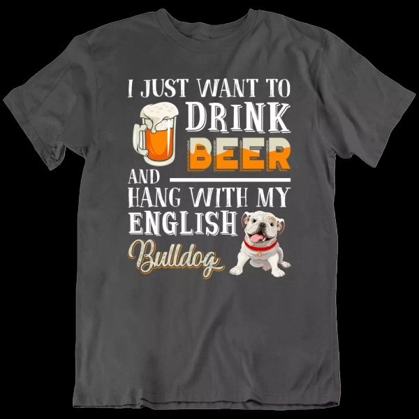 dog beer hang with my english bulldog puppy breeders drink party christ t shirt, White;black
dog beer hang with my english bulldog puppy breeders drink party christ t shirt, White;black