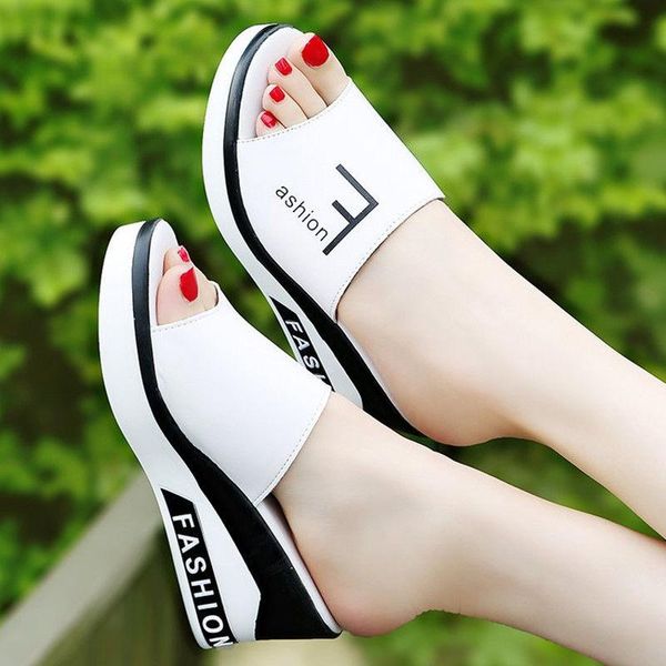 slippers summer women outdoor sandals wedges slip-on shoes woman flat peep toe soft leather platform chaussure femme, Black
slippers summer women outdoor sandals wedges slip-on shoes woman flat peep toe soft leather platform chaussure femme, Black