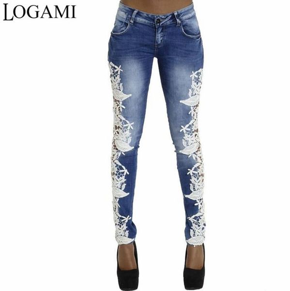 lace patchwork skinny jeans woman summer autumn ladies women pants women's, Blue 
lace patchwork skinny jeans woman summer autumn ladies women pants women's, Blue