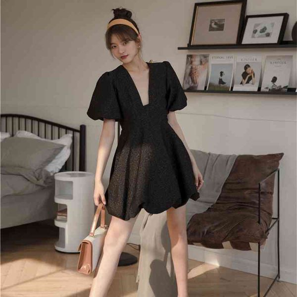 casual dresses black deep v neck puff sleeve summer fashion ball gown ruched short tunic mini designer sabm, Black;gray
casual dresses black deep v neck puff sleeve summer fashion ball gown ruched short tunic mini designer sabm, Black;gray