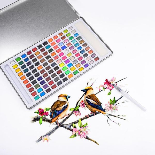 gift sets 50/72/90/100color solid watercolor paint set portable travel metal box pigment for beginner painting paper
gift sets 50/72/90/100color solid watercolor paint set portable travel metal box pigment for beginner painting paper