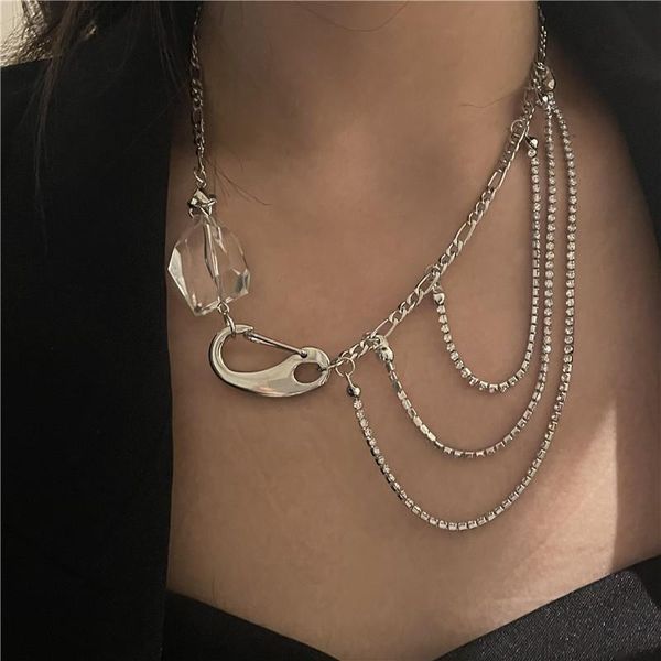 pendant necklaces harajuku three layers y2k jewelry crystal chain tassel vintage necklace fashion hip hop sweater for egirl gothic, Silver
pendant necklaces harajuku three layers y2k jewelry crystal chain tassel vintage necklace fashion hip hop sweater for egirl gothic, Silver