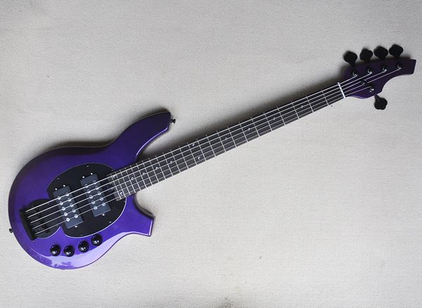 5 strings purple electric bass guitar with active circuit,rosewood fretboard,24 frets,black hardware
5 strings purple electric bass guitar with active circuit,rosewood fretboard,24 frets,black hardware