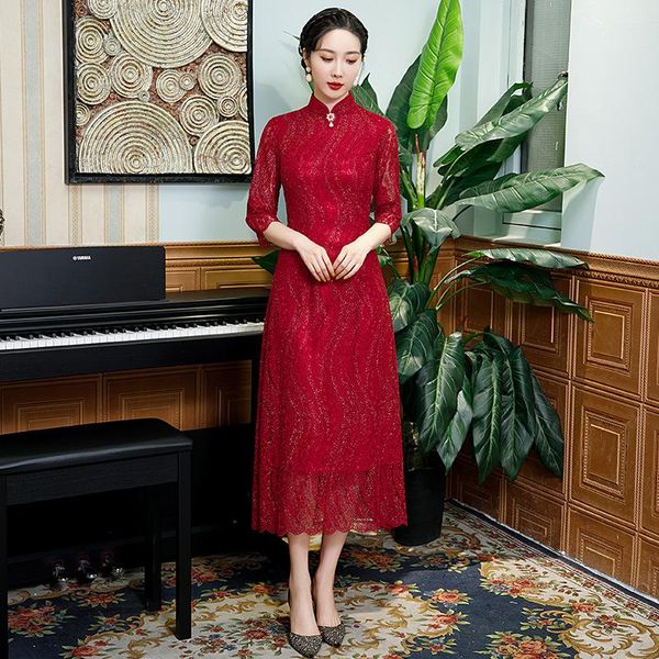 ethnic clothing elegant handmade button women cheongsam red qipao classic oriental evening party vestidos vintage plus size robe gown
ethnic clothing elegant handmade button women cheongsam red qipao classic oriental evening party vestidos vintage plus size robe gown