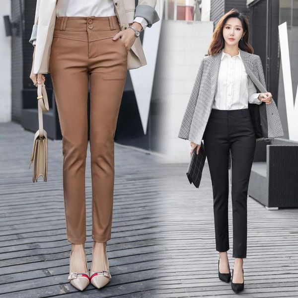 women's pants & capris 2021 spring summer ladies korean skinny pencil breathable thin casual simple suit trousers for women l60, Black;white
women's pants & capris 2021 spring summer ladies korean skinny pencil breathable thin casual simple suit trousers for women l60, Black;white