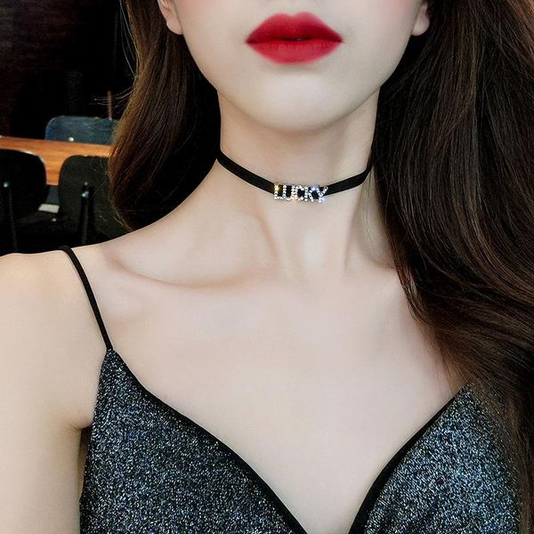 japan and south korea net red simple short neck accessories choker collar chain lock bone letter necklace female pendant necklaces, Silver
japan and south korea net red simple short neck accessories choker collar chain lock bone letter necklace female pendant necklaces, Silver