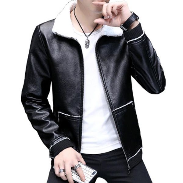 men's fur & faux men motorcycle leather jackets male autumn and winter casual coats outwears fp1669, Black
men's fur & faux men motorcycle leather jackets male autumn and winter casual coats outwears fp1669, Black