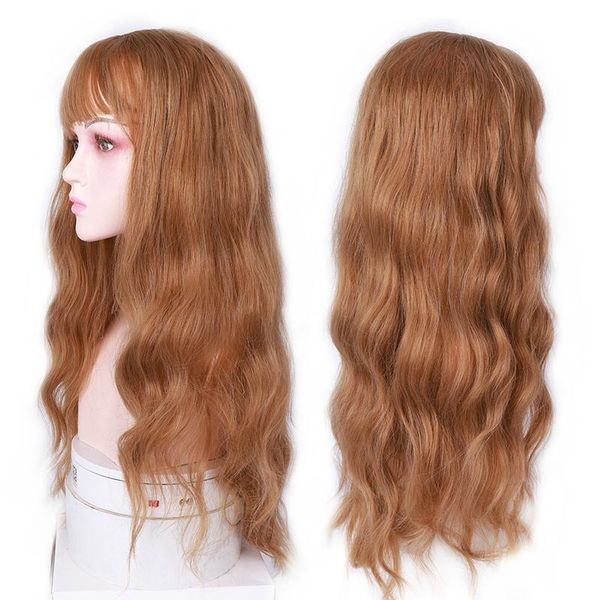 synthetic wigs mumupi long natural fake hair with bangs brown womens water wave heat resistant for women african, Black
synthetic wigs mumupi long natural fake hair with bangs brown womens water wave heat resistant for women african, Black