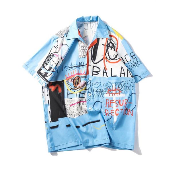 men's casual shirts graffiti print hawaiian beach streetwear comfortable summer hip hop short sleeve aloha camp hawaii shirt men top, White;black
men's casual shirts graffiti print hawaiian beach streetwear comfortable summer hip hop short sleeve aloha camp hawaii shirt men top, White;black