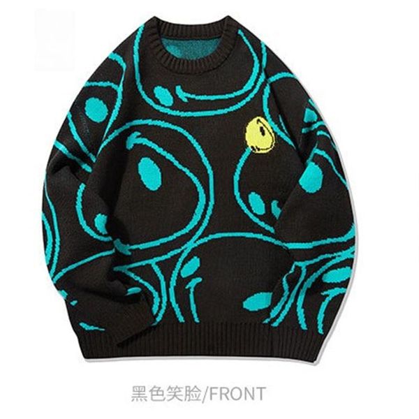 men's sweaters hip hop sweater printed cartoon casual loose knitted pullover autumn winter for lovers, White;black
men's sweaters hip hop sweater printed cartoon casual loose knitted pullover autumn winter for lovers, White;black