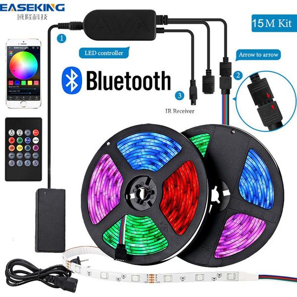 strips easeking led light strip luces rgb bluetooth waterproof color changing flexible ribbon lights tape diode 5m 10m 15m 20m
strips easeking led light strip luces rgb bluetooth waterproof color changing flexible ribbon lights tape diode 5m 10m 15m 20m