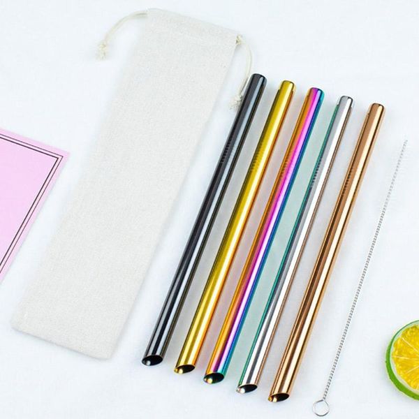 drinking straws stainless steel straw set reusable straight with cleaning brush party bar accessory
drinking straws stainless steel straw set reusable straight with cleaning brush party bar accessory