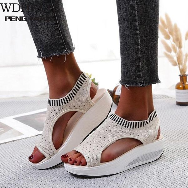 sandals women wedges slip on knitting ladies peep toe casaul summer shoes female pltaform fashion comfort sandalias, Black
sandals women wedges slip on knitting ladies peep toe casaul summer shoes female pltaform fashion comfort sandalias, Black