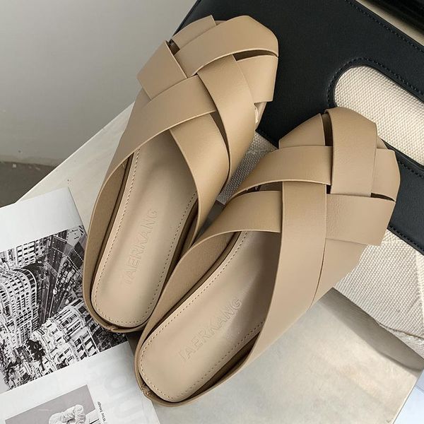slippers vintage women 2021 summer cross band design low heels closed toe mules fashion soft sole flats shoes loafers, Black
slippers vintage women 2021 summer cross band design low heels closed toe mules fashion soft sole flats shoes loafers, Black
